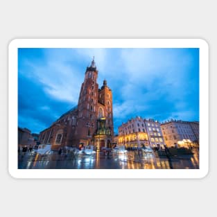 St Mary's Basilica (Mariacki Church) in Krakow, Poland Sticker